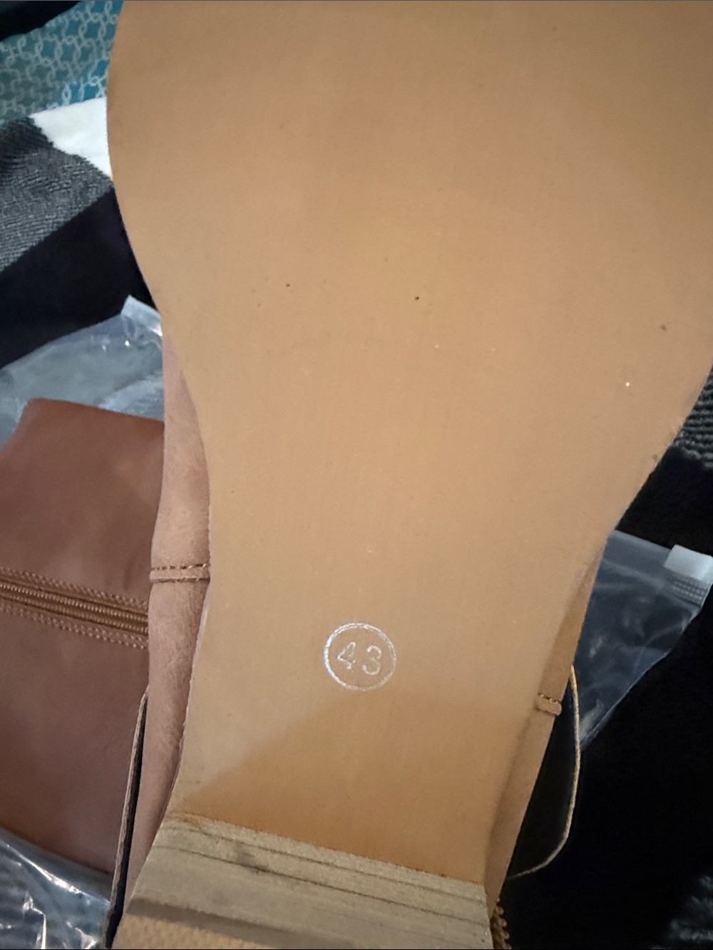 Women's Distressed Zip Rustic Brown Riding Boots - Picture 9 of 16
